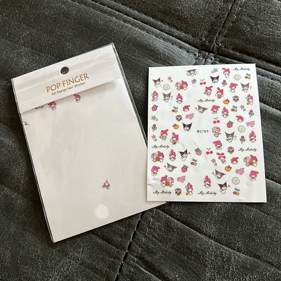 🎄 5 for $25 🎄 My Melody and Kuromi nail art stickers - Picture 2 of 5